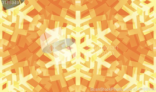 Image of Shiny Gold Light Snowflakes Seamless Pattern for Christmas Desin