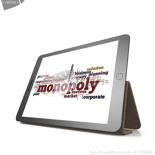 Image of Monopoly word cloud on tablet