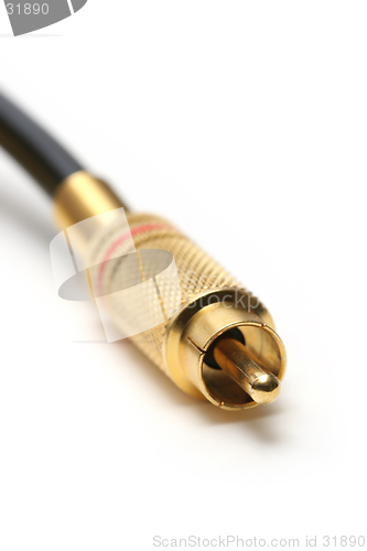 Image of gold plated RCA audio jack
