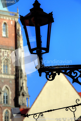 Image of Gas lantern on Ostrow Tumski, Wroclaw in Poland