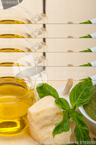 Image of Italian basil pesto sauce ingredients