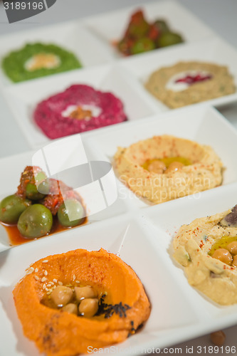 Image of Delicious and healthy hummus 