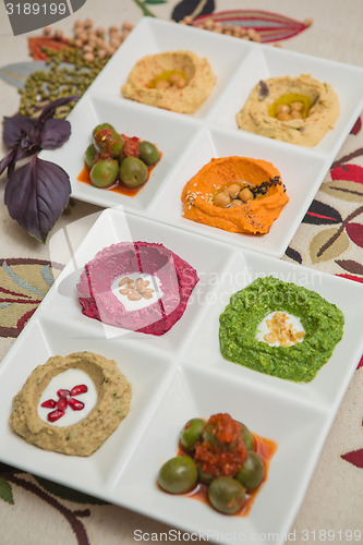 Image of Delicious and healthy hummus 