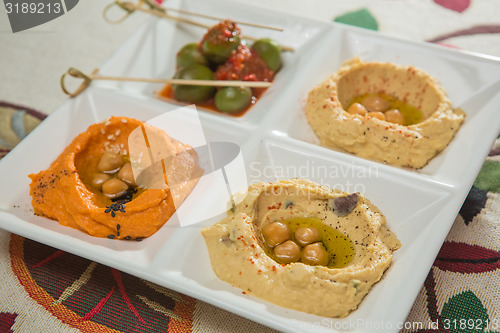 Image of Delicious and healthy hummus 