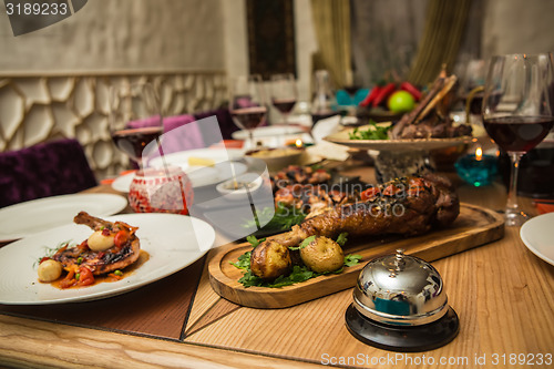 Image of Served for a banquet table.