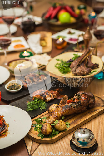 Image of Served for a banquet table.