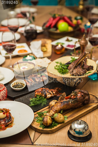 Image of Served for a banquet table.