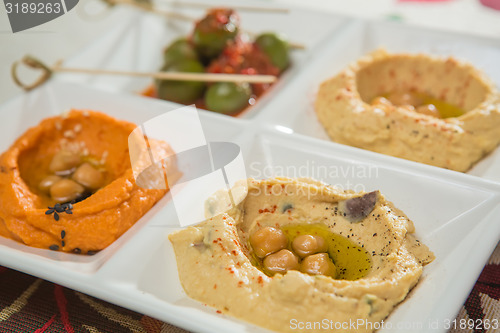 Image of Delicious and healthy hummus 