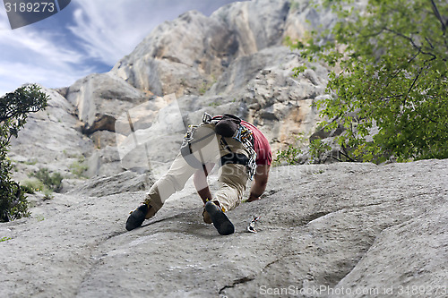 Image of Climber on the rock wall