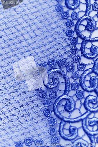 Image of Decorative blue lace