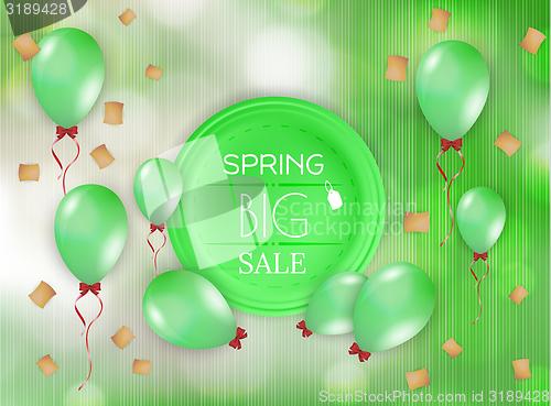 Image of spring sale vector background