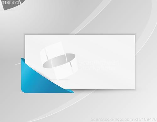 Image of ribbon or bookmark with blank paper