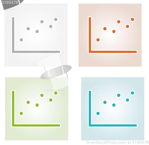 Image of four color dotted charts