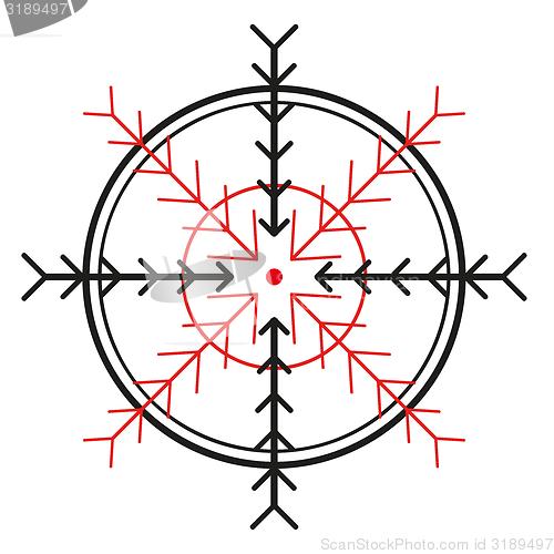 Image of crosshair on white background