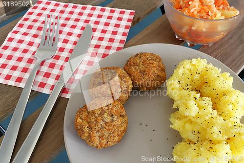 Image of rissoles on the plate