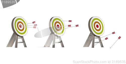 Image of targets with arrows