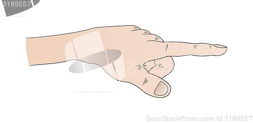 Image of human hand with pointing finger