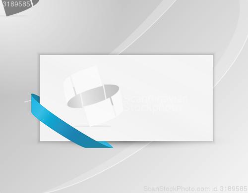 Image of ribbon or bookmark with blank paper