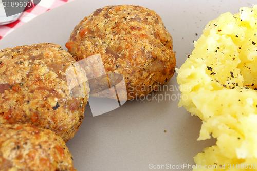 Image of rissoles on the plate