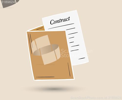 Image of folder with contract paper