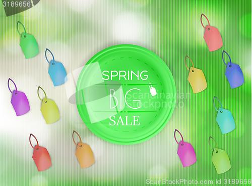 Image of spring sale vector background