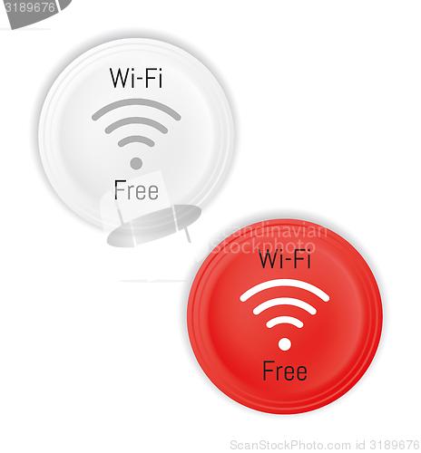 Image of free wifi badges