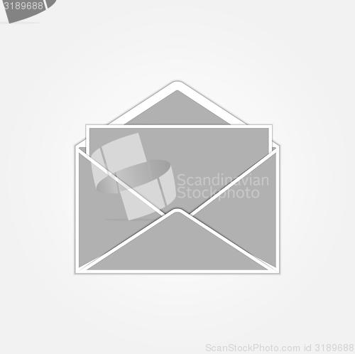 Image of gray envelope and paper