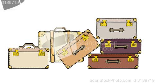 Image of sketch of the suitcases