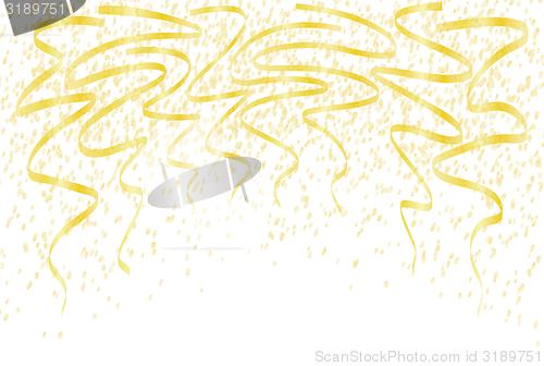 Image of falling gold confetti