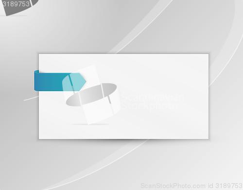 Image of ribbon or bookmark with blank paper