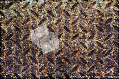 Image of  Old metal diamond plate