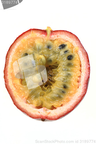 Image of half of passion fruit