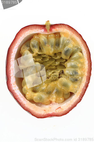 Image of half of passion fruit