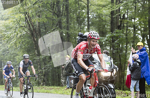 Image of The Cyclist Lars Bak  Climbing Col du Platzerwasel - Tour de Fra