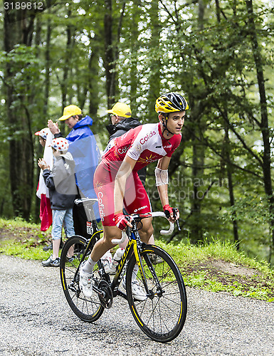 Image of The Cyclist Rudy Molard  Climbing Col du Platzerwasel - Tour de 