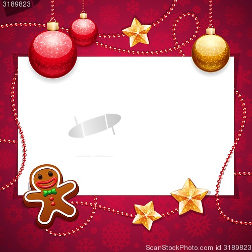 Image of Red Christmas Background with Copy Space