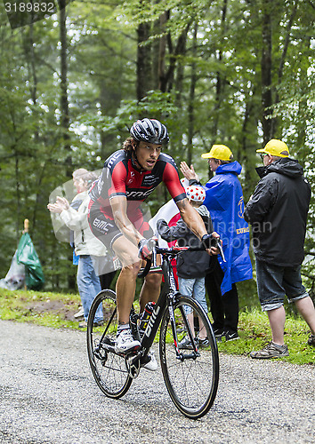 Image of The Cyclist Daniel Oss Climbing Col du Platzerwasel - Tour de Fr