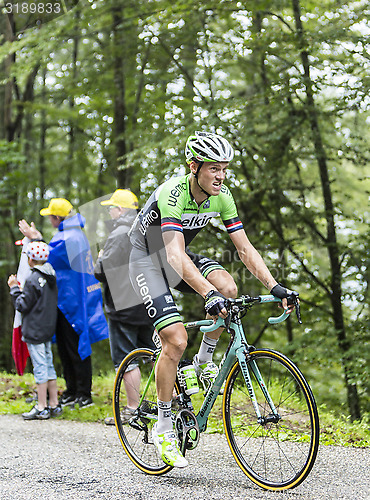 Image of The Cyclist Lars Boom Climbing Col du Platzerwasel - Tour de Fra