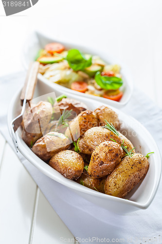 Image of Rustic oven baked potatoes 