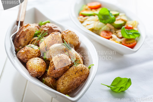 Image of Rustic oven baked potatoes 