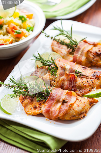 Image of Chicken breast with and couscous salad