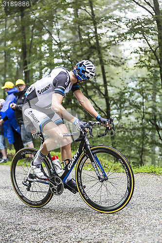 Image of The Cyclist Koen de Kort Climbing Col du Platzerwasel - Tour de 