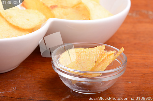 Image of Potato chips. Close up