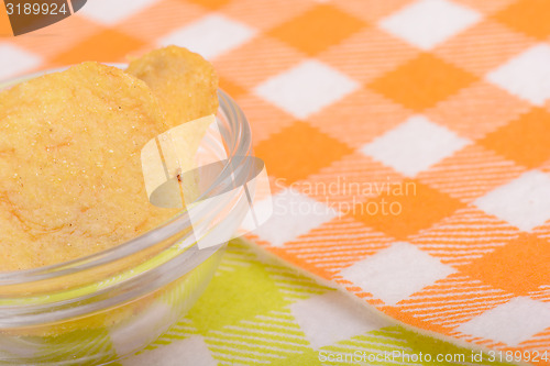 Image of Potato chips. Close up