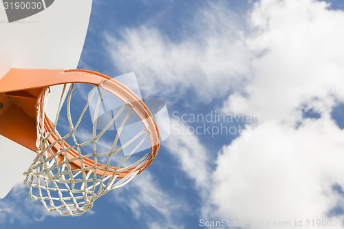 Image of Abstract of Community Basketball Hoop and Net