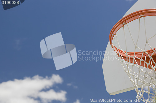 Image of Abstract of Community Basketball Hoop and Net