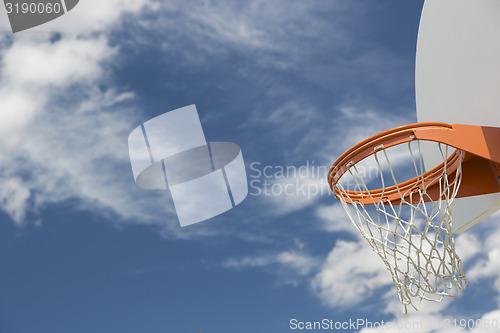 Image of Abstract of Community Basketball Hoop and Net