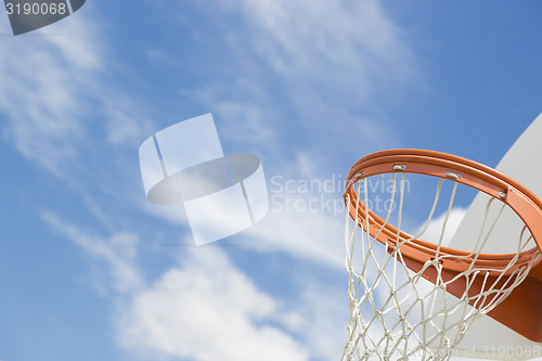Image of Abstract of Community Basketball Hoop and Net