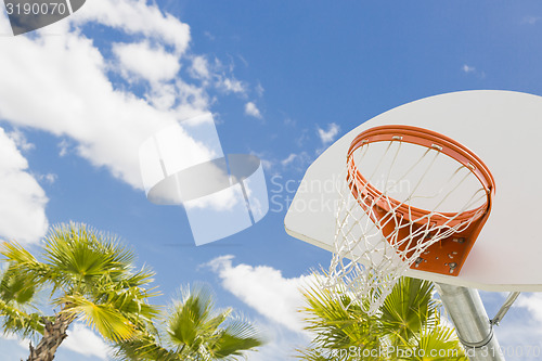 Image of Abstract of Community Basketball Hoop and Net