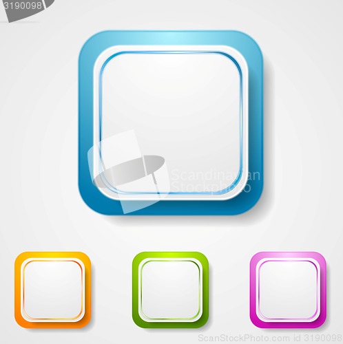 Image of Abstract bright square stickers